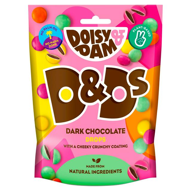 Doisy & Dam Dark Choc Drops D&D's Share Pouch 80g RRP 2.75 CLEARANCE XL 1.50